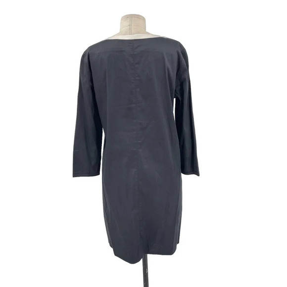 Max Mara ‘S Cotton Kurta Tunic Dress Black Cream‎ Size US 10 - Picture 4 of 10